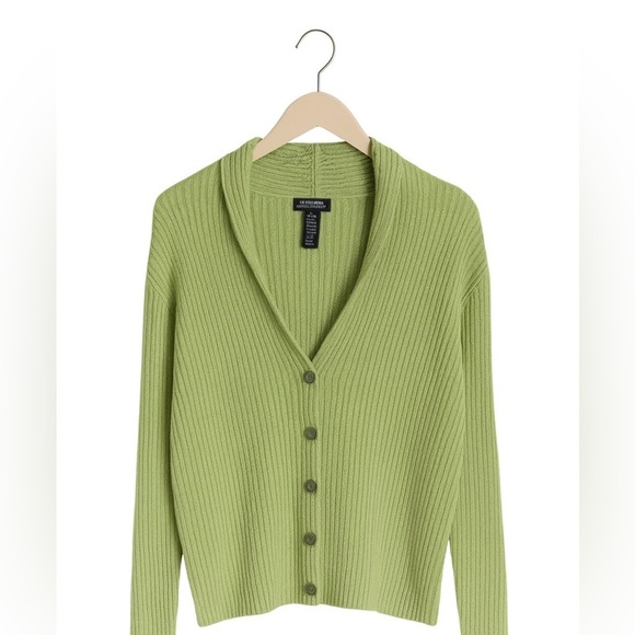 Jones New York Signature Women's Size Large Green Cable Knit Cardigan - Picture 1 of 2